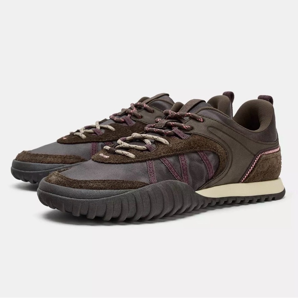 Zara Brown and Black Casual Sneakers